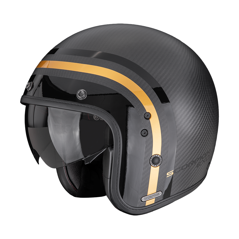 A_scorpionBELFASTIICARB_REGAL_MattBlackGold SCORPION BELFAST II CARBON REGAL JET MOTO KACIGA